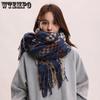 Womens Scarf Spring Winter Plaid Cappa Opera Cape Wraps Female Tippet Bandana Scarves Headscarf
