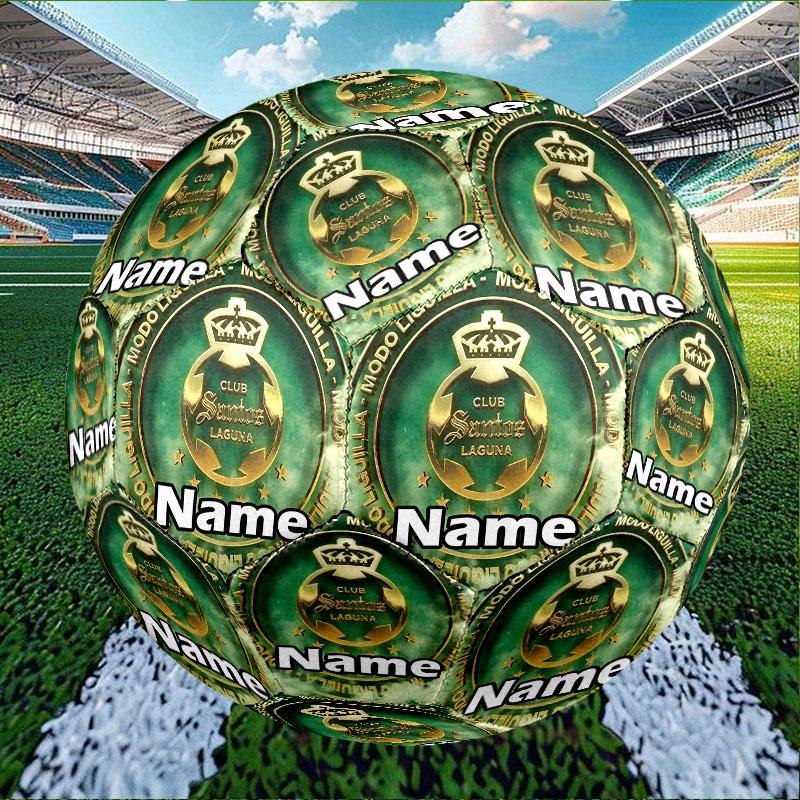 Custom Name Personalized Club Santos Laguna Print Size 5 Soccer Ball Training & Match Football, for Team, Kicking, Gift for Football Enthusiasts