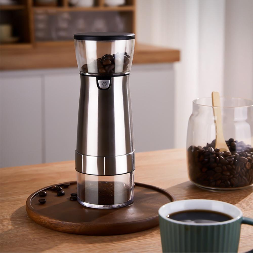 Adjustable Burr Portable Electric Coffee Grinder Automatic Coffee Bean Grinding Machine Travel