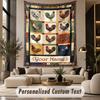 Patchwork Quilt (37) Theme Personalized Tapestry Custom Name Text Wall Hanging Tapestry Home Background Decoration
