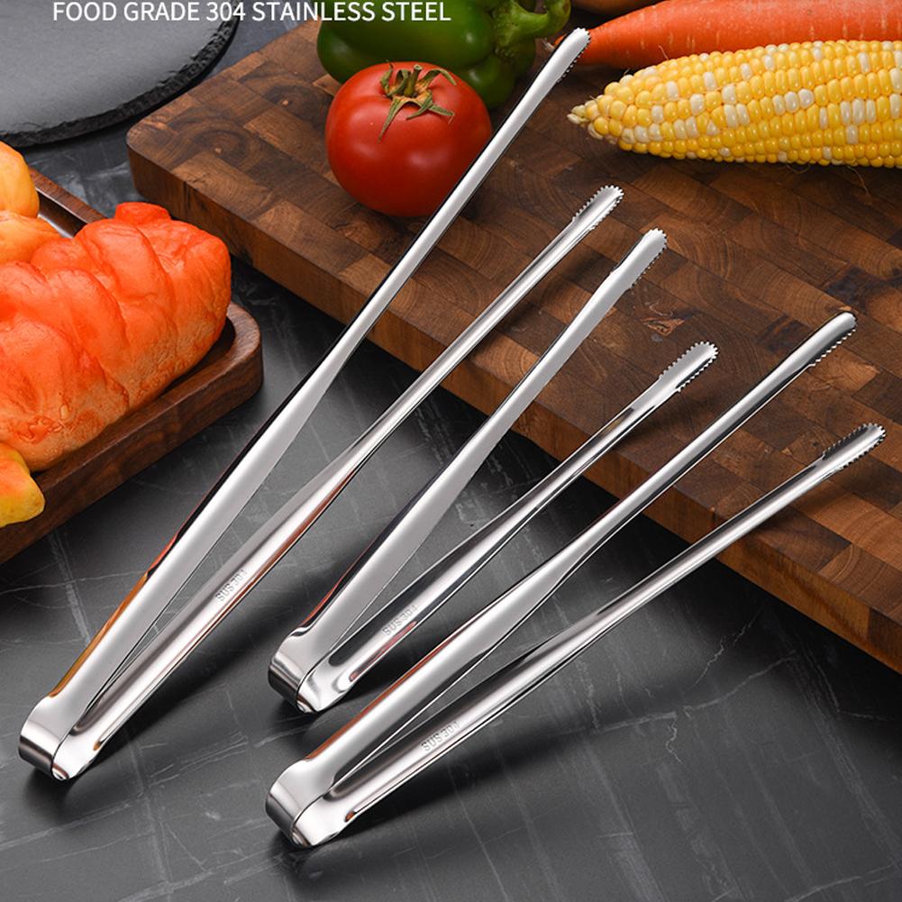 Steel Barbecue Tongs Meat Salad Steak Food Kitchen Tongs Tongs Cooking Utensils Tweez A5B7