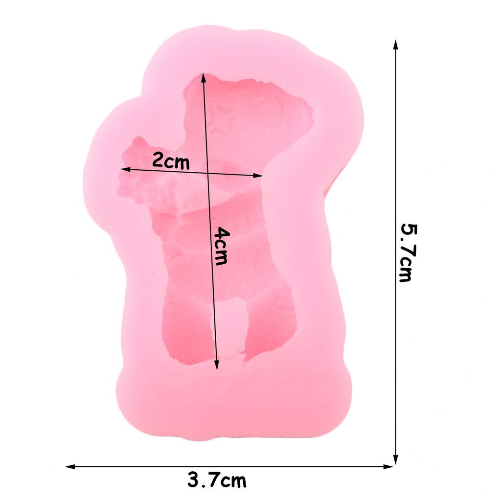 Силиконовая форма для медведя, границы для торта, формы для помадки, инструменты для украшения торта, конфетная глина, форма для шоколадной мастики