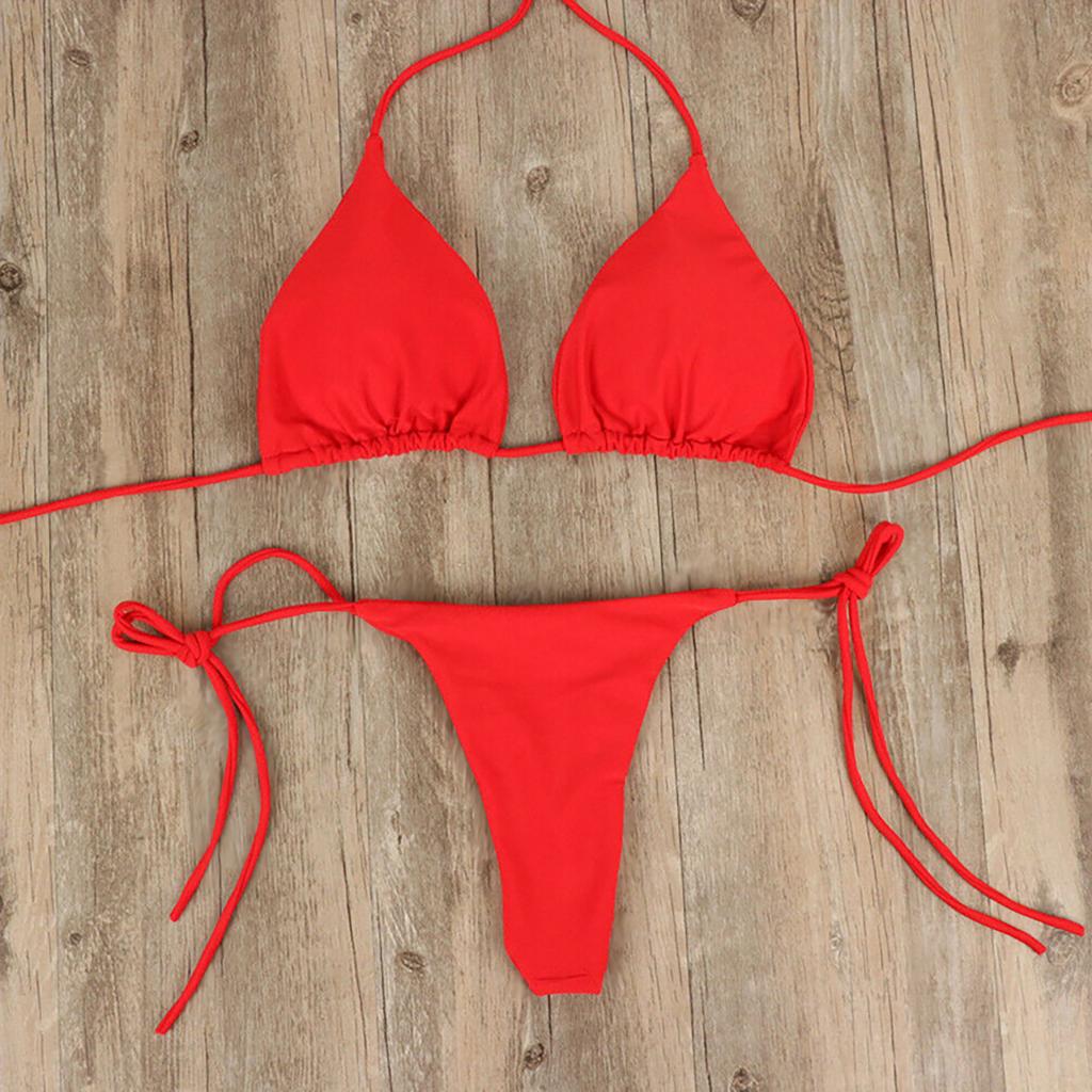 Summer Sexy Women Sports Swimsuit Sexy Bikini Lingerie (No Padding)