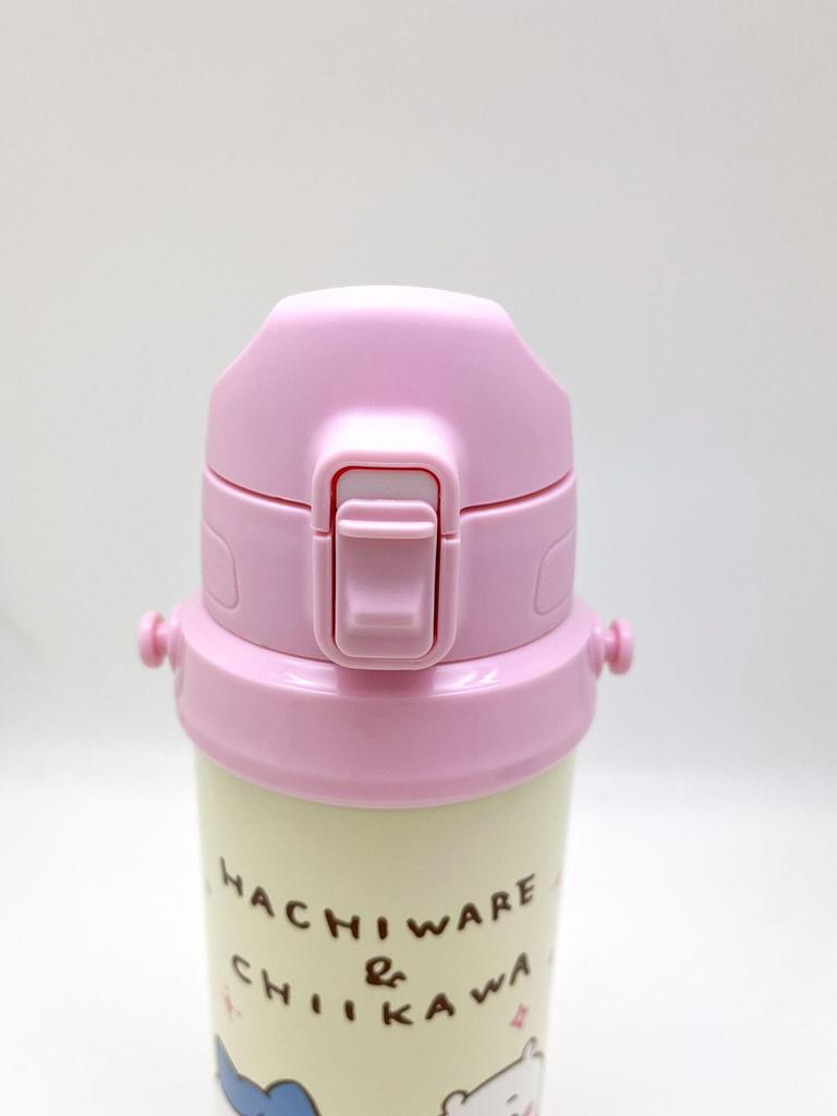 Бутылка для воды OSK OSK из нержавеющей стали 800 мл Chikawa с ремешком и замком, одно нажатие, для холодного хранения, для питья, милый напиток SBR-800D