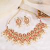 Позолоченный комплект ожерелий Кундан для женщин