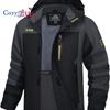 Cozy Up Куртка для мужчин с капюшоном, ветрозащитная, водостойкая, дождевик, ветровка с 5 карманами, куртка для походов, рыбалки, бега