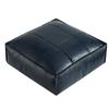 Moroccan PU Leather Pouf Floor Cushion Oil Wax Skin Embroider Craft Ottoman Footstool Futon Artificial Leather Unstuffed Cushion