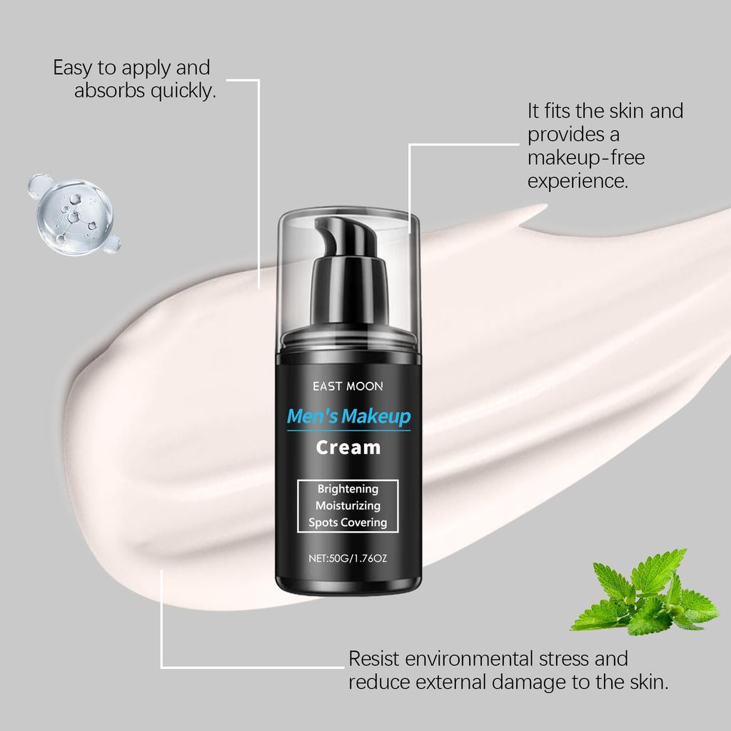 Мужской крем для осветления макияжа, Мужской крем для макияжа, Увлажняющий консилер-крем для мужчин, Натуральный консилер, Освежающий консилер Pores LazyCream