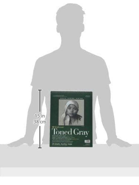 Блокнот для эскизов Strathmore тонированная бумага 28см x 36см серый 24 листа -36кг