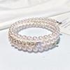 Popular Rhinestone Pearl Bracelet 3 Layers Winding Fashion Bracelet Female Jewelry ADM
