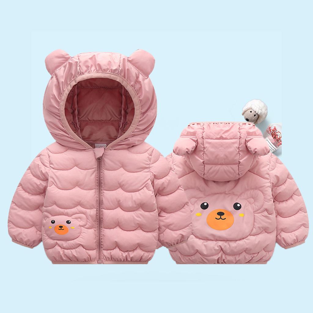 Зимние пальто для мальчиков и девочек, детская куртка на молнии с толстыми ушами, зимняя толстовка с капюшоном, одежда