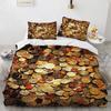 Комплект постельного белья с принтом «Деньги» и «Золотые монеты», мягкий, удобный, двуспальный, размера «king-size», для подростков и взрослых