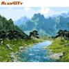 RUOPOTY Frameless Forest Landscape DIY Digital Painting By Numbers Modern Wall Art Canvas Painting For Home Decoration