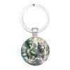 2d Dragon Themed Keyring With Glass Alloy Material For Gift And Collectors