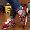 Модные замшевые кроссовки мужские легкие хип-хоп мужские кроссовки для бега с цветочным принтом и вышивкой китайская обувь Chaussures Homme