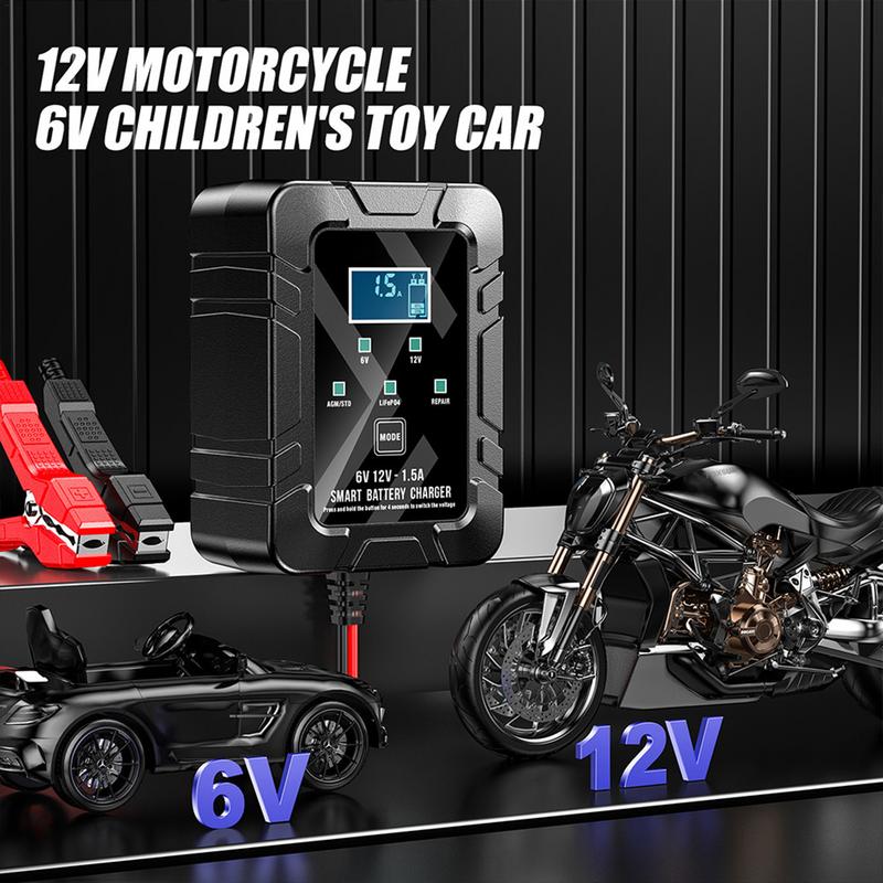 Зарядное устройство для аккумулятора мотоцикла 1,5 А, зарядное устройство для мотоцикла, портативное зарядное устройство для мотоцикла ATV