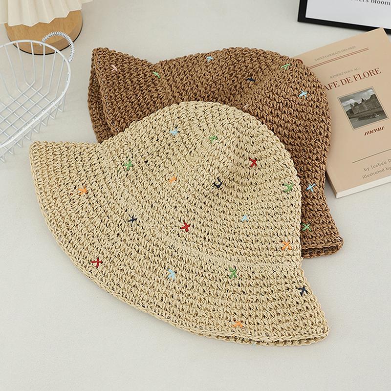 Соломенная шляпа рыбака с волнистым краем и большим карнизом в стиле Insta, женская летняя плетеная шляпа из соломы Love, праздничный пляжный дышащий солнцезащитный козырек