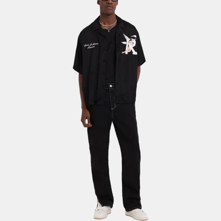 REPRESENT Shirts Men's Black Cuban Collar Moderate Other M06110-01