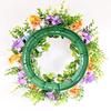 Весенний венок на дверь 17,7 дюймов, цветочный венок из зелени, искусственные цветы, украшение для входной двери фермерского дома