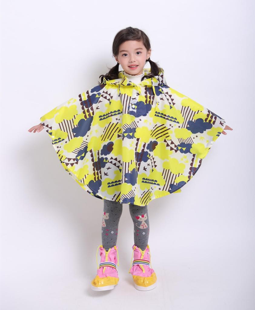 JYZ Подходит для школьников и водонепроницаемый с хранением дождевик для поездок на работу, размер M, детский дождевик, сумки, для девочек, дождевая одежда, легкий,