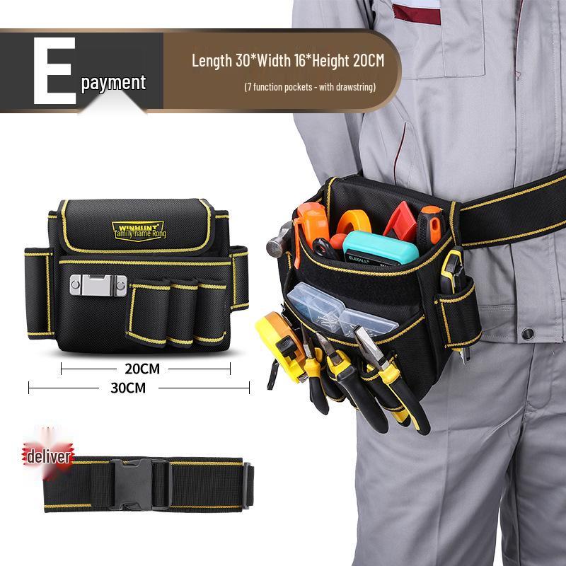 Прочный пояс для инструментов электрика: Многофункциональная поясная сумка из холста для портативного хранения