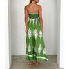 Женское модное летнее пляжное платье с принтом, длинное платье в стиле бохо на бретелях