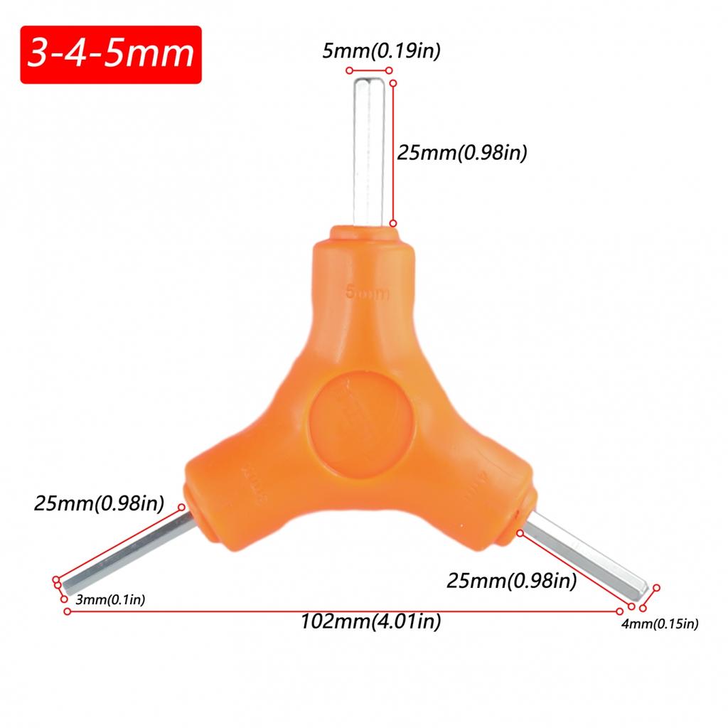 Ключ гаечный трехгранный шестигранный 2,5/3/4/5/6/8 мм хром-ванадиевая сталь