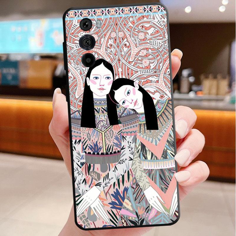 Women Flowers Russian Phone Case For Motorola Edge 60 50 40 Pro 60 50 40 30 Ultra Neo Fusion Moto G Play G Stylus G Carcasas