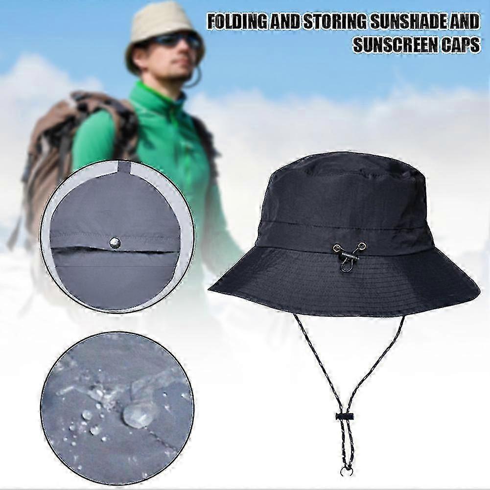 Summer Waterproof Packable Bucket Hat - Breathable Unisex Hat for Camping, Beach & Outdoor Activities