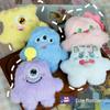 Cartoon Little Monster Plush Keychain: One-Eyed & Three-Eyed Monster Doll Pendant.