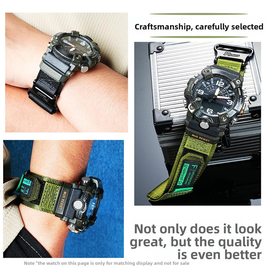 GG-B100 Нейлоновый холщовый ремешок для Casio Little Mud King Третьего Поколения GG B100 gg b100 мужской Спортивный Водонепроницаемый ремешок для часов Браслет