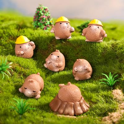 Милый и очаровательный маленький сурок, садовая ландшафтная декорация, кукла для кукольного домика, украшение для офисного стола