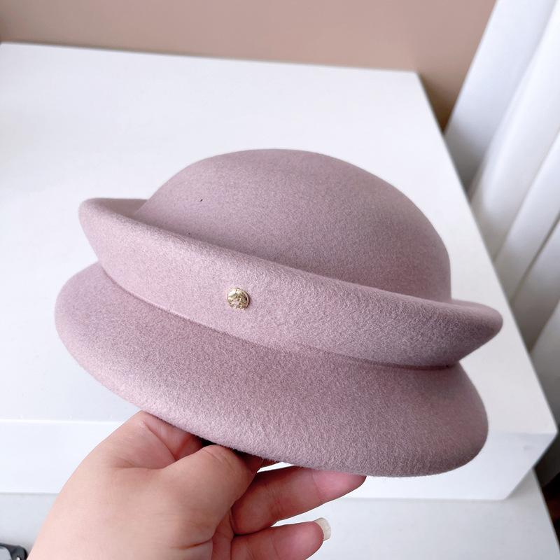 Изысканный австралийский шерстяной берет, высококачественная трехкомпонентная шляпа художника, элегантный модный женский цилиндр для ужина
