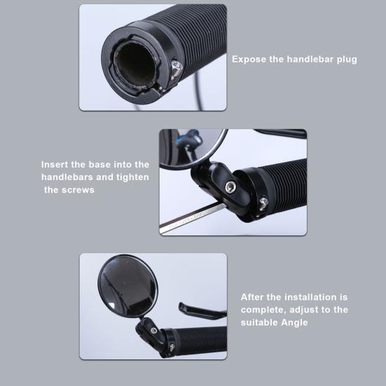 1 пара зеркал заднего вида на руль велосипеда, вращающееся на 360 градусов, складное дорожное зеркало для горного велосипеда, выпуклое стеклянное зеркало, линзы, аксессуары для велосипеда