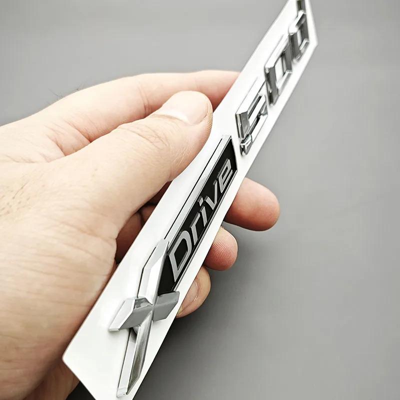 For BMW X5 X7 XDrive 50d 55d Tail Exterior Accessories Logo XDrive 50d 55d Badge ABS Chrome Black Rear Trunk Emblem Sticker
