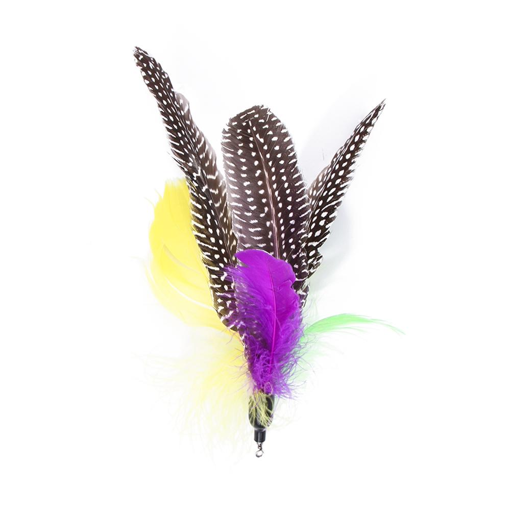 11pcs Cat Teaser Stick Caterpillar Feather Replacement Head Pet Set Retractable Fishing Rod Cat Toys