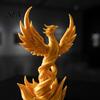Художественный Декор Комнаты 3D Печатная Фигурка Феникса, Элегантная Статуэтка, Креативная Скульптура, Коллекционный Предмет Фэнтези-Искусства с Основанием-Пламенем для Рабочего Стола