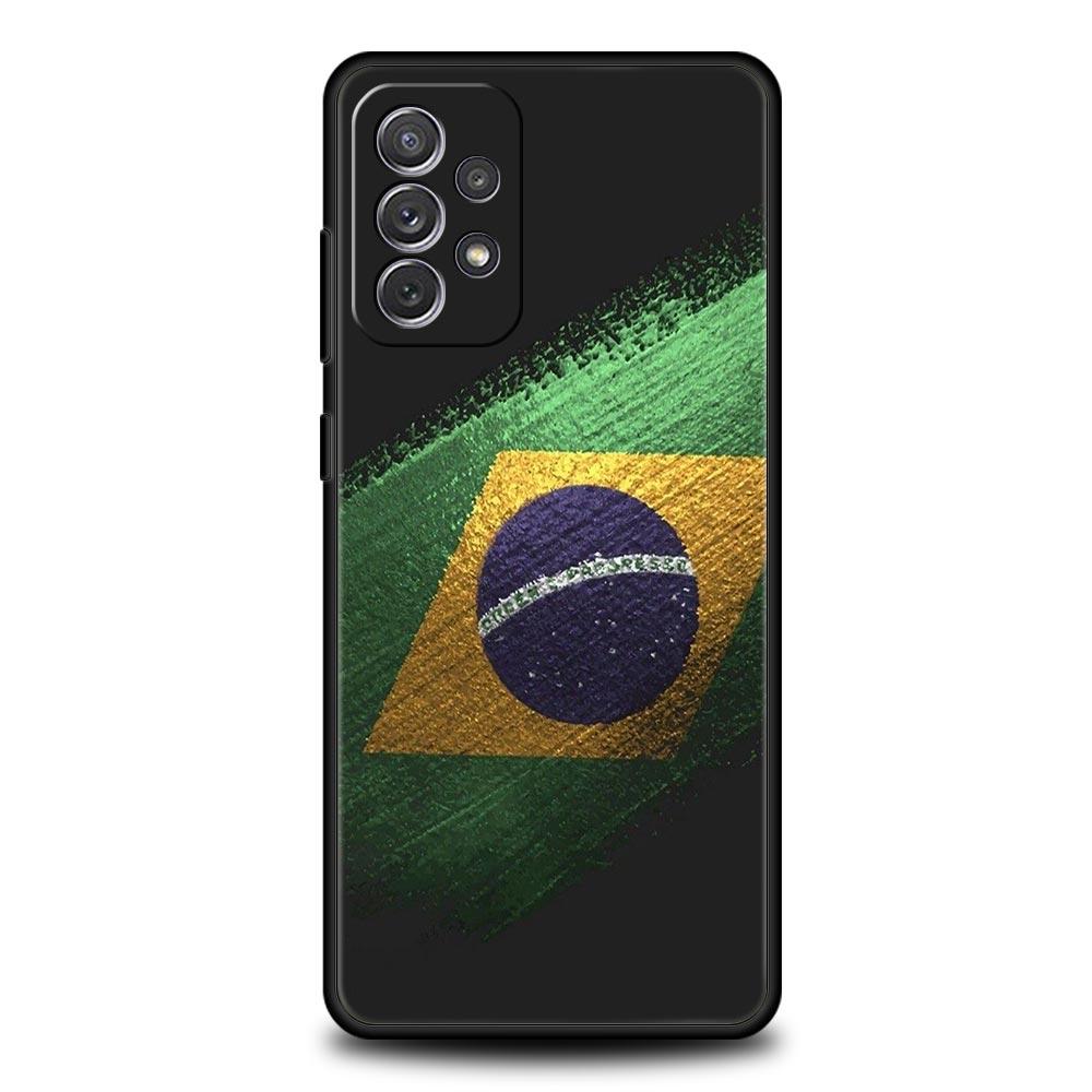 Чехол для телефона Samsung Galaxy A17 A15 A13 A51 A71 A41 A31 A21S A07 A05 A35 A55 A23 A25 A33 A53 A73 5G Cover Большой флаг Бразилии