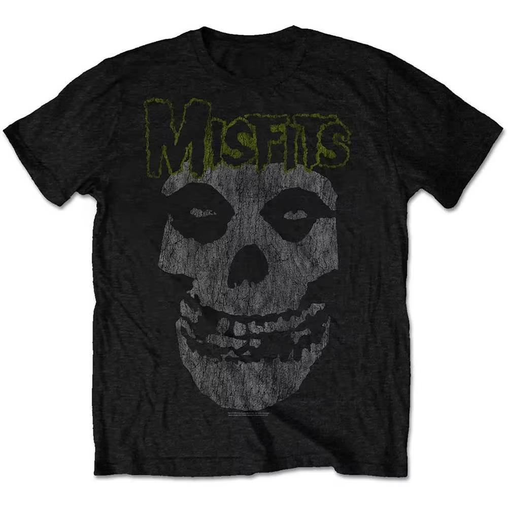 Misfits Классический Винтажный Графический Принт Летняя Осенняя Зимняя Мужская и Женская Футболка с Коротким Рукавом Повседневная Свободная Уличная