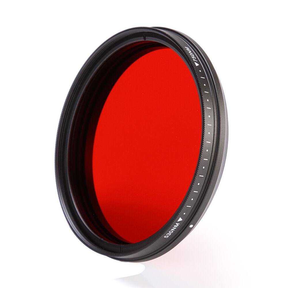 FOTGA Adjustable IR Lens Filter Pass Infra-Red 530nm to 750nm 590nm 680nm 720nm 6