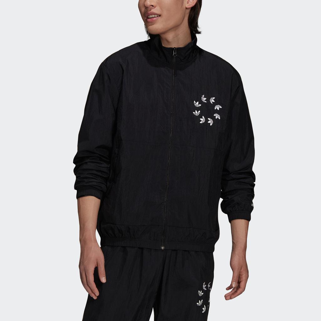 adidas Мужские спортивные куртки Originals Trefoil Deconstructed Logo, черные H37740