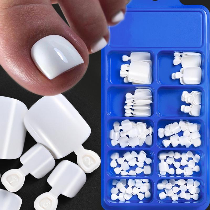 100 шт. накладные ногти на ногах, натуральные, однотонные, накладные ногти, полное покрытие, квадратные ногти, быстрый, удобный инструмент для маникюра