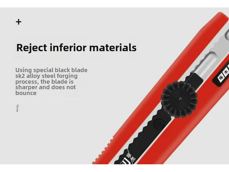 Нож Woodpecker 25 мм, прочный, для резки бумаги, кожи и обоев