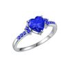 2026 Natural Amethyst Zircon Silver Ring Fashion Wedding Heart Ring Jewelry Women