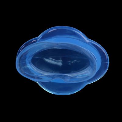 Портативный синий силиконовый чехол для языка с клеем