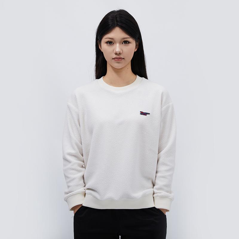 ONITSUKA TIGER Классический модный свободный пуловер с длинным рукавом, женские топы, белый цвет 2182A864-100