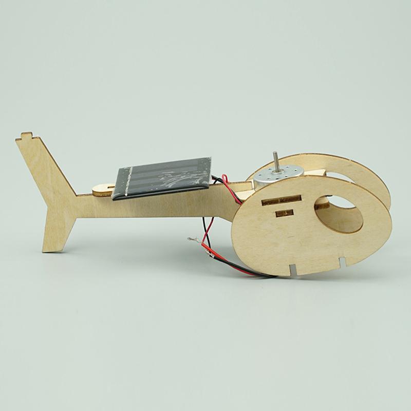 Деревянная 3D-пазл Модель Самолета на Солнечной Энергии Набор Механических Поделок Образовательная Игрушка Для Детей и Взрослых