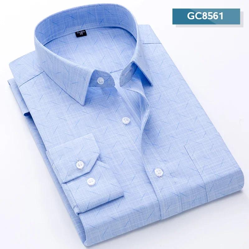 2026 Men's Printed Shirt Spring Long Sleeve Casual Daily Thin Soft Comfortable Business Slim Fit Button Down Dress Shirts