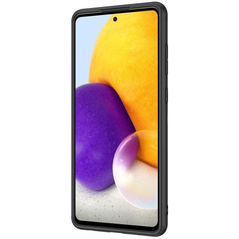 Nillkin Durable Textured Case with Reinforced Gel Frame & Nylon Back for Samsung Galaxy A72 4G - Black