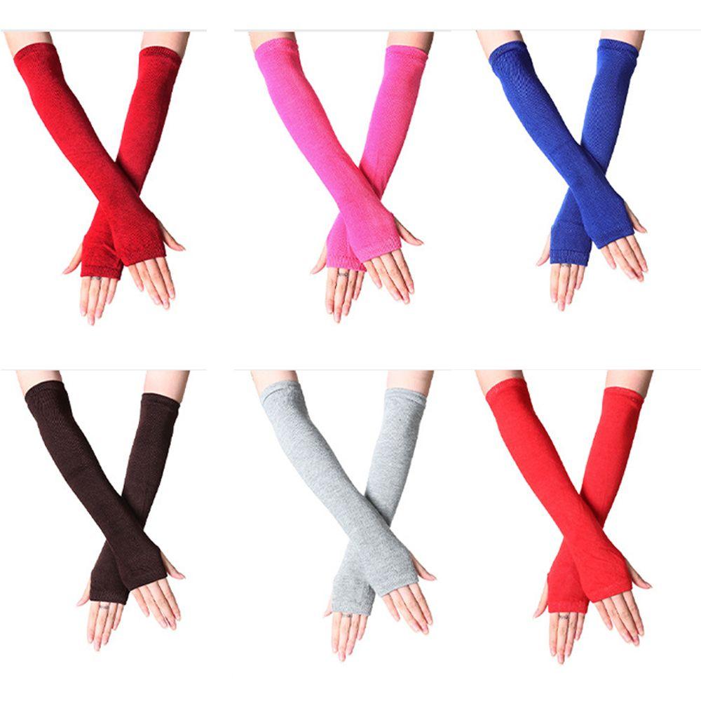 Oversleeve Knitted Keep Warm Sleeve Fingerless Gloves Sleeves Arm Warmers Elbow Mittens Long Gloves